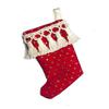Melody Jane Dollhouse Red Gold Spot Christmas Stocking Tasseled Decoration 1:12 Accessory view 1