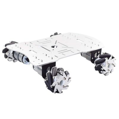 4WD Smart Robot Car Chassis with 4pcs 60mm Mecanum Wheels 12V High Torque Motor for Arduino (Silver)