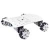 4WD Smart Robot Car Chassis with 4pcs 60mm Mecanum Wheels 12V High Torque Motor for Arduino (Silver) view 1