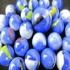 Big Game Toys~25 Glass Marbles Dolphin Blue/Orange/Yellow Swirl Classic Style Game Pack (24 Player, 1 Shooter) Decor/Vase Filler/Aquarium view 3