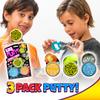 JA-RU Lab Putty Bundle Set: Glow in The Dark Slime, Clear, Bouncing, Magnetic, Color Changing Putty for Kids (2 Pack, 6 Units) Slime Party Favors 9580-2p view 3