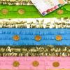 2- D Easter Egg Piata with Gold Glitter Accents Easter Theme Party Piata Gender Reveal Party view 3