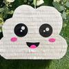 APINATA4U White Cloud Pinata, Handmade Gender Reveal Surprise Pinata, Pull String Baby Shower Party Supplies and Gift, Cloud Themed Party Decor, Boy or Girl Party Decorations, Gift for Him and Her view 3