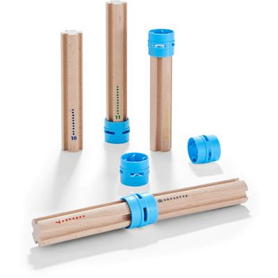 HABA Kullerbu Expansion Set - Tall Columns - 10 Piece Set for Creating Extra Tall Ball Track Layouts