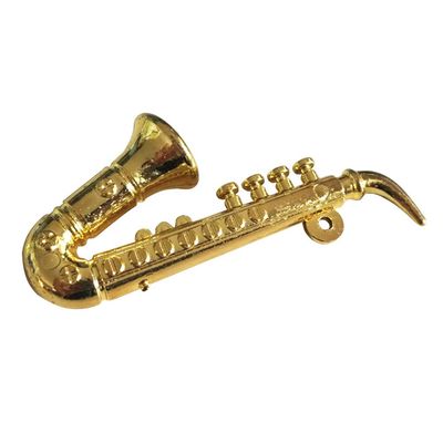 Mini Saxophone Model Miniature Sax Model Musical Collection Decorative Ornaments (Golden)