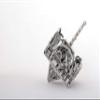Handmade Sterling Silver Filigree Dreidel Jerusalem Cityscape view 2