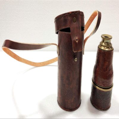 11" Compaq Antique Brown Solid Brass Victorian Style Telescope Nautical Vintage Spyglass Scope