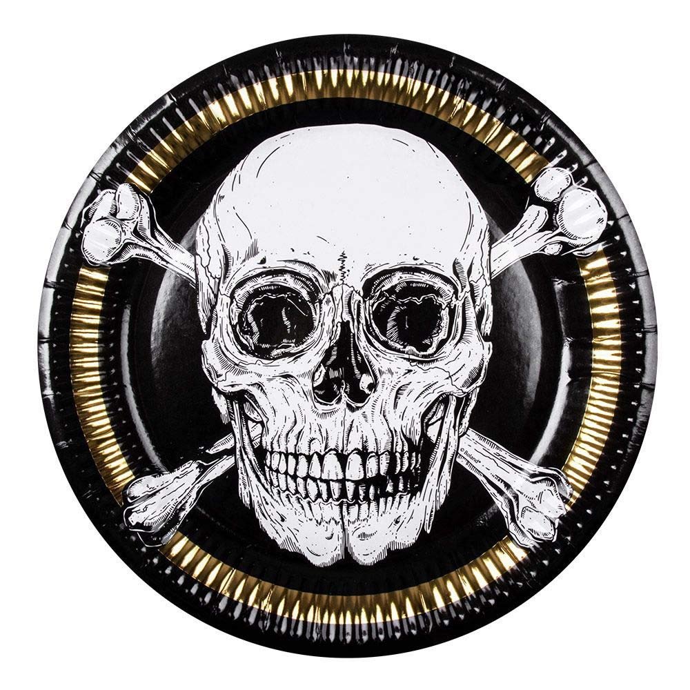 Boland 10201533 Bol74111 Plates Pirate Skull, Adult, Multi-Coloured