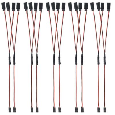 Yiqigou 10Pcs 11.8inch Servo Wire Extension JR Plug 1 Male to 2 Female Servo Y Harness Extension Cable Wire, RC 3 Pin Servo Extension Y Splitter Cable Cord Connector (30cm)