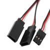 Yiqigou 10Pcs 11.8inch Servo Wire Extension JR Plug 1 Male to 2 Female Servo Y Harness Extension Cable Wire, RC 3 Pin Servo Extension Y Splitter Cable Cord Connector (30cm) view 3