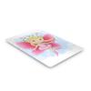 Smile Art Design Cute Blonde Pink Dressed Fairy Girl White Background METAL PRINT Kids Room Decor Metal Wall Art Baby Room Decor Nursery Decor Made in the USA- 40x30 view 2