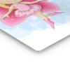 Smile Art Design Cute Blonde Pink Dressed Fairy Girl White Background METAL PRINT Kids Room Decor Metal Wall Art Baby Room Decor Nursery Decor Made in the USA- 40x30 view 3