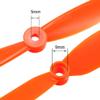 uxcell RC Propellers CW CCW 6045 6x4.5 Inch 2-Vane Quadcopter for Airplane Toy, Nylon Orange 2 Pairs with Adapter Rings view 3