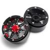 4 Pack Beadlock Wheels, Hosmide Aluminum Alloy 2.2" Beadlock Rims for 1/10th Scale RC Crawler Car Axial Wraith (Black+Red) view 4