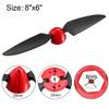 uxcell RC Folding Propellers 8x6 Inch Spinner Size D33xH29mm 2mm Motor Shaft Dia. 2-Vane for Airplane Helicopter Toy Nylon view 2