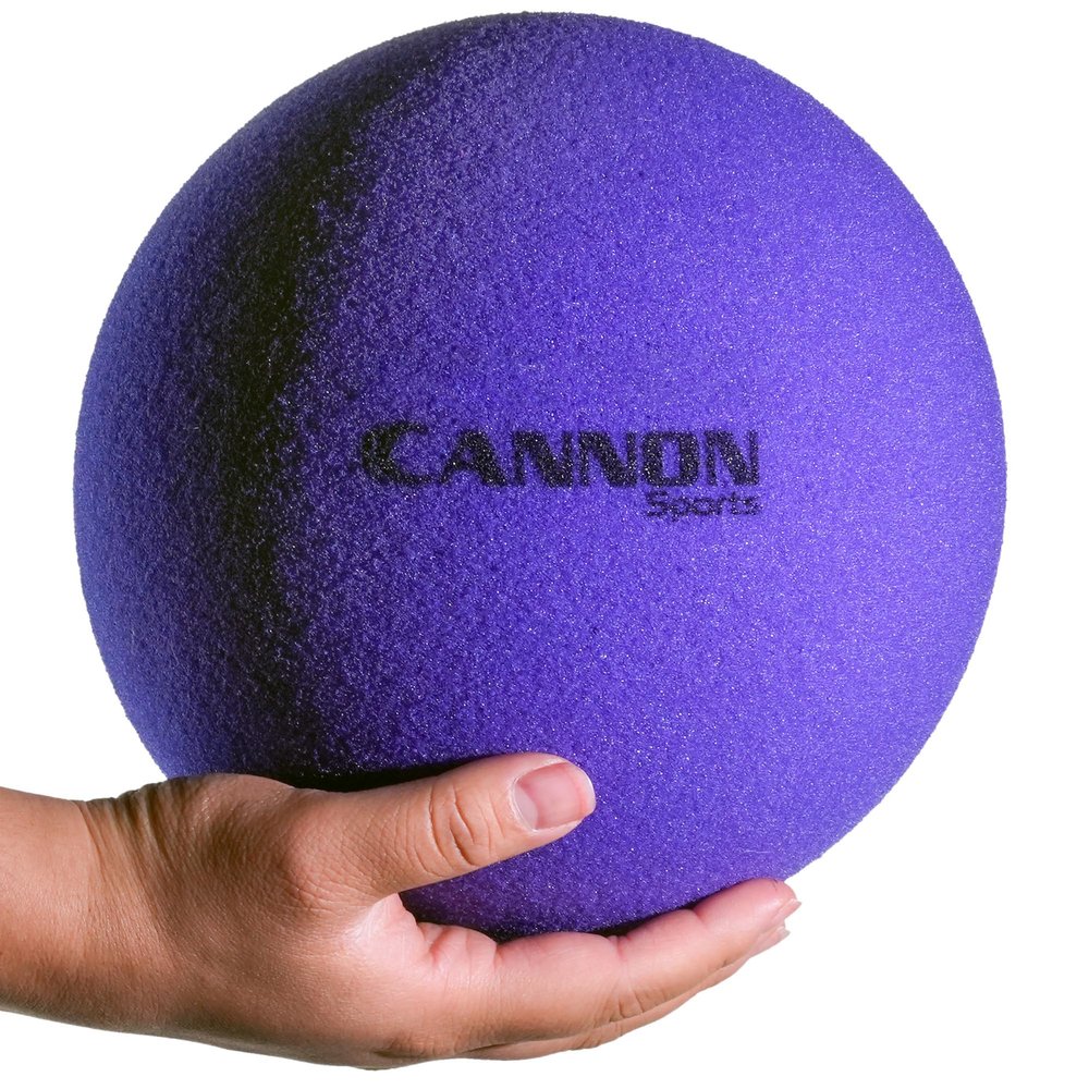 Cannon Sports Soft Foam Ball Uncoated Medium Density Ball - Lightweight, Safe Play, Indoor/Outdoor Fun - Great for Volleyball, Basketball, Soccer, Dodgeball, and More