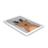 Smile Art Design Cute Deer Blue Background METAL PRINT Kids Room Decor Metal Wall Art Baby Room Decor Kids Room Decor Nursery Decor Made in the USA- 40x30 view 2