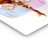 Smile Art Design Lovely Redhead and Blonde Girl Braid METAL PRINT Kids Room Decor Metal Wall Art Baby Room Decor Nursery Decor Made in the USA- 40x30 view 3