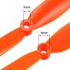 uxcell RC Propellers CW 8060 8x6 Inch 2-Vane Fixed-Wing for Airplane, Nylon Orange 4pcs with Adapter Rings view 3