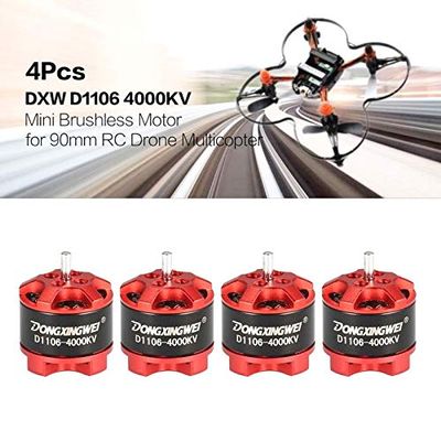 4Pcs DXW D1106 4000KV 1-3S Mini 1.5mm Brushless Motor for 90mm Micro RC Racing Drone Multicopter Quadcopter Aircraft UVA
