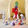 Spaceship Rocket Toy Playset with 2 Astronauts and Rover Vehicle - Lights and Sound, Carrying Handle Play and Explore Space- Space Adventure Series by Daron view 4