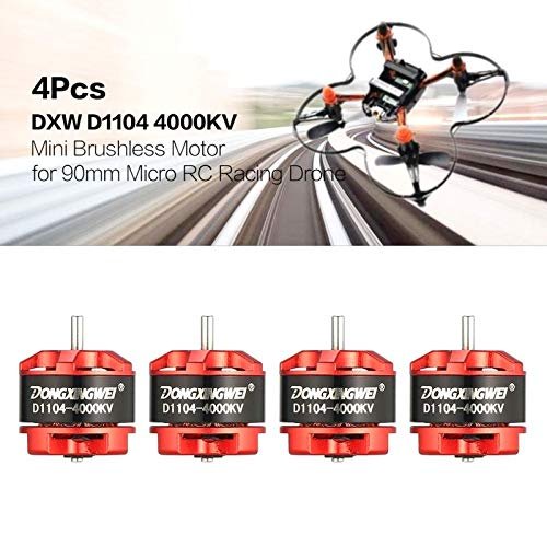 4Pcs DXW D1104 4000KV 1-3S Mini 1.5mm Brushless Motor for 90mm Micro RC Racing Drone Multicopter Quadcopter Aircraft UVA