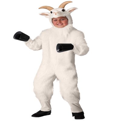 Fun Costumes Kids Goat Halloween Costume | Child Goat Jumpsuit Outfit for Dress-Up, Halloween Parties, and Themed Events X-Small