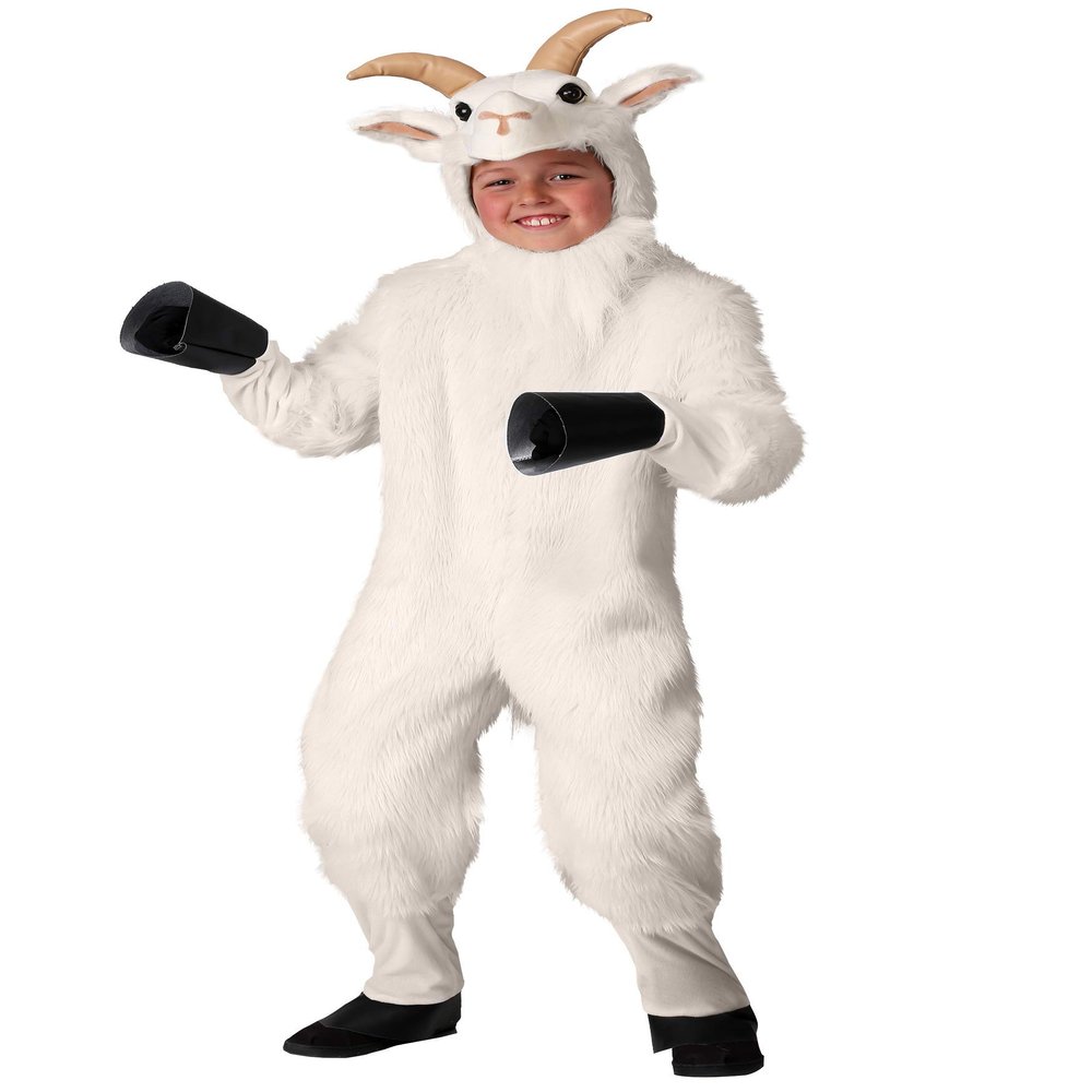 Fun Costumes Kids Goat Halloween Costume | Child Goat Jumpsuit Outfit for Dress-Up, Halloween Parties, and Themed Events X-Small
