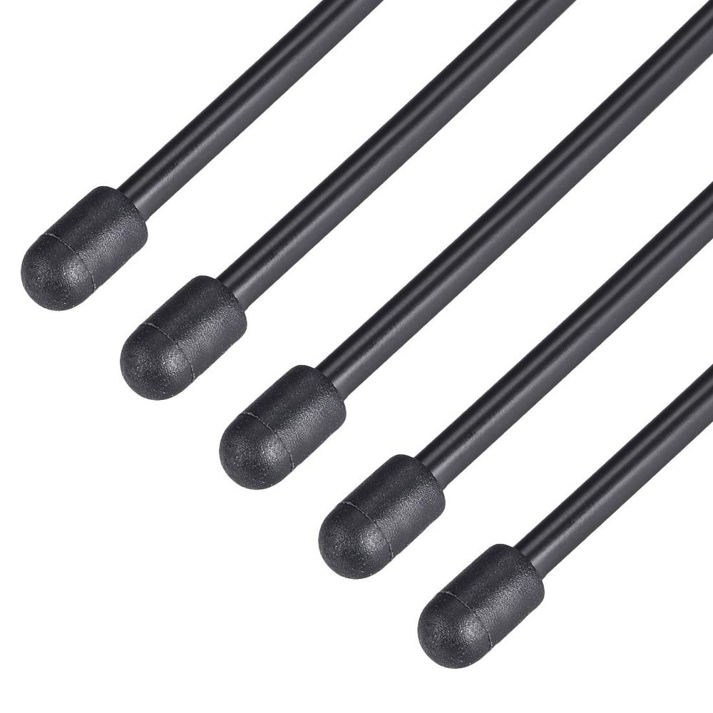 uxcell RC Antenna Tube with Cap for RC Boat, Plastic Black 5pcs