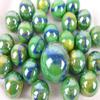 Big Game Toys~25 Glass Marbles Peacock Iridescent Green/Blue/Yellow Swirl Classic Style Game Pack (24 Player, 1 Shooter) Decor/Vase Filler/Aquarium view 3