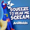 Animolds Squeeze Me Rubber Chicken Toy | Screaming Squeaky Chicken for Kids & Dogs | Novelty Prank Gag Gift (2 Pack Glow in The Dark) view 2