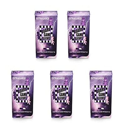 5 Packs Arcane Tinmen Non-Glare Board Game Sleeves 50 ct Extra Large Size Card Sleeves Value Bundle!