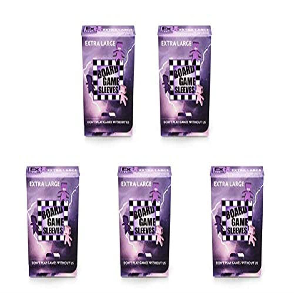 5 Packs Arcane Tinmen Non-Glare Board Game Sleeves 50 ct Extra Large Size Card Sleeves Value Bundle!