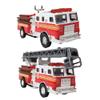 ArtCreativity 5.5 Inch Fire Truck Toys - Set of 2 - Pull Back Firetruck Toys 3-5 Years Old Boys and Girls - Includes Metal Ladder Truck and Fire Engine - Best Birthday Gift for Toddlers and Kids view 1