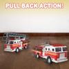 ArtCreativity 5.5 Inch Fire Truck Toys - Set of 2 - Pull Back Firetruck Toys 3-5 Years Old Boys and Girls - Includes Metal Ladder Truck and Fire Engine - Best Birthday Gift for Toddlers and Kids view 3
