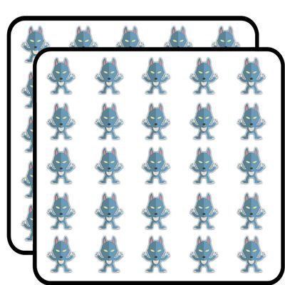 Wolf Kid Costume Cartoon Sticker for Scrapbooking Waterproof Vinyl Stickers for Water Bottle, Laptop & Phone Case 50 Pack