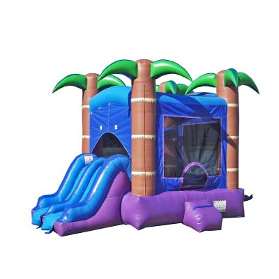 HeroKiddo 14x18 Enchanted Forest Inflatable Bounce House with Dual Lane Slide Combo, Built-in Basketball Hoop and Blower, 14.5' Tall Commercial PVC Jumper for Kids and Adult, Indoor & Outdoor