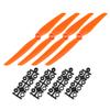 uxcell RC Propellers CW 7035 7x3.5 Inch 2-Vane Fixed-Wing for Airplane Toy, Nylon Orange 4pcs with Adapter Rings view 1