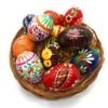 Hand Painted 13 Wooden Easter Eggs, 3 inches, ecofriendly and Lightweight, Kids Friendly, pisanki Style, Baker's Dozen (Set B) view 3