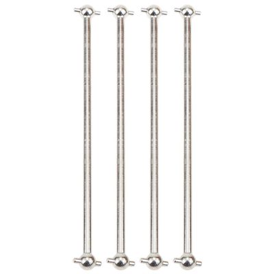 4-Pack Front/Rear Driving Dogbone Shaft 100MM Long 538104 for 1/10 RC Model Car Wltoys Spare parts (Silver)