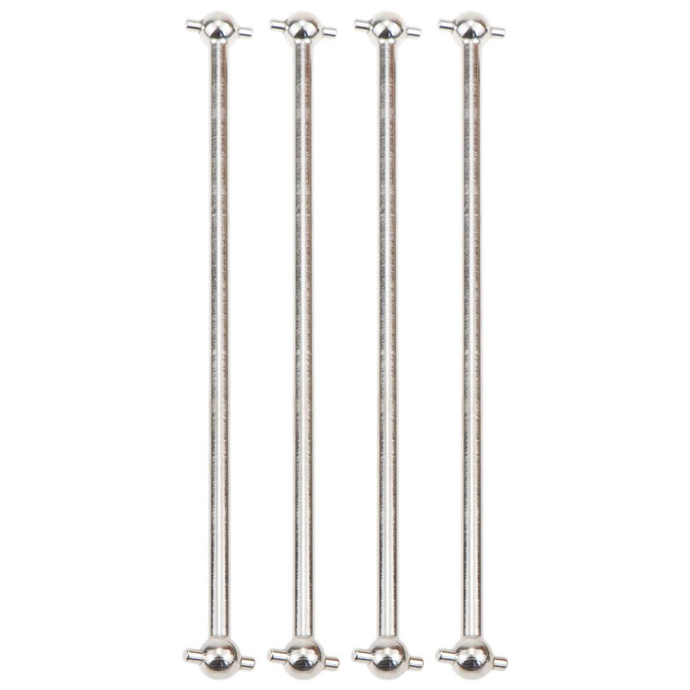 4-Pack Front/Rear Driving Dogbone Shaft 100MM Long 538104 for 1/10 RC Model Car Wltoys Spare parts (Silver)