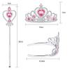 Vicloon Princess Dress Up Accessories, 2PCS Princess Crown and Wands for Little Girls, Jewelry Toy Gifts for Toddler Girls Christmas Party Cosplay Set for 3+ Years Old view 2