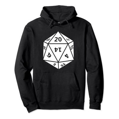 20 Sided Dice Hoodie Twenty Die Fantasy Board Game