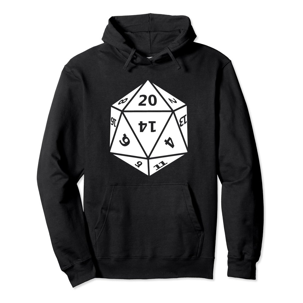 20 Sided Dice Hoodie Twenty Die Fantasy Board Game