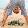 HAPTIME 100-Piece Green Toy Soldiers - 12 Poses, Detailed and Balanced Mini Army Men - Perfect for Pretend Play, Educational Projects, Cake Decorations, and Military-Themed Parties - 1 Inches Tall view 2