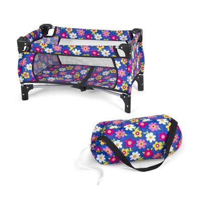 Baby Doll Crib Set, Toy Pack n Play Bassinet Blanket & Carry Bag for Baby Doll Playpen Fits up to 20" Doll | Allows for Easy Compact Folding for Storage Toy,