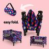 Baby Doll Crib Set, Toy Pack n Play Bassinet Blanket & Carry Bag for Baby Doll Playpen Fits up to 20" Doll | Allows for Easy Compact Folding for Storage Toy, view 3
