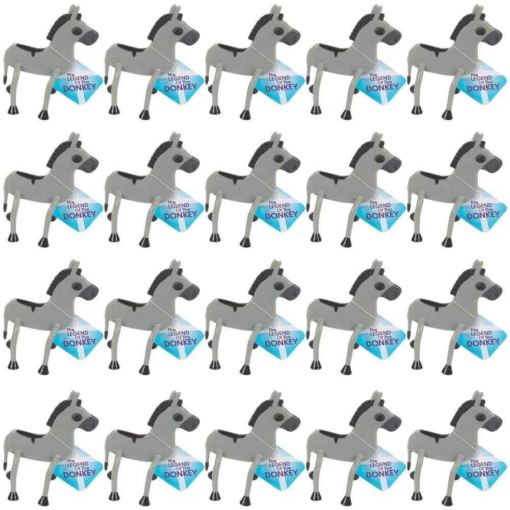 Fun Express - Donkey Bendables with Card for Christmas - Toys - Character - 24 Pieces