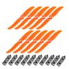 uxcell RC Propellers CW 5030 5x3 Inch 2-Vane Fixed-Wing for Airplane, Nylon Orange 10pcs with Adapter Rings view 1
