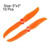 uxcell RC Propellers CW 5030 5x3 Inch 2-Vane Fixed-Wing for Airplane, Nylon Orange 10pcs with Adapter Rings view 2